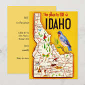 Retro Idaho Karte Ankündigung (Vorne/Hinten)