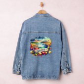 Retro Idaho Map s - Vintage usa map Jeansjacke (Hangar)