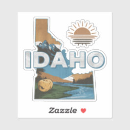 Retro Idaho Staat Car Sticker
