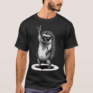 Retro-Igel-Rock-Musik Männer Frauen Lustig T-Shirt