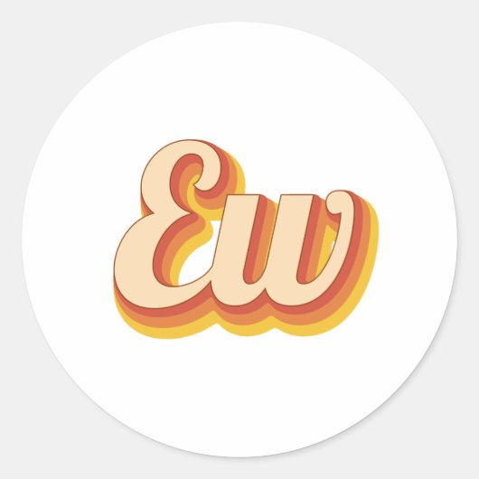 Retro Igitt Runder Aufkleber (Vorderseite)