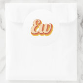 Retro Igitt Runder Aufkleber (Tasche)