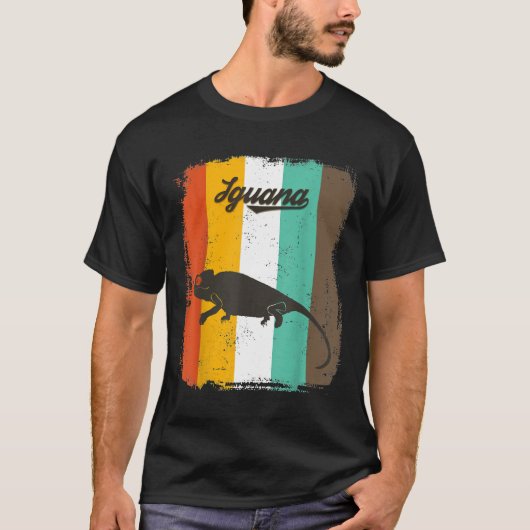 Retro Iguana Lizard T für Iguana Lizard T-Shirt (Vorderseite)