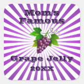 Retro Ihr berühmtes Weinkeller-Jelly-Jar-Canning-L Quadratischer Aufkleber (Vorderseite)