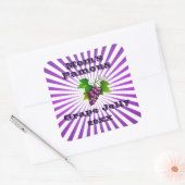 Retro Ihr berühmtes Weinkeller-Jelly-Jar-Canning-L Quadratischer Aufkleber (Umschlag)