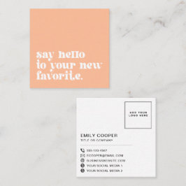 Retro Ihren neuen Favoriten | Business Branding Pe Quadratische Visitenkarte