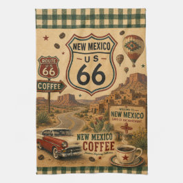 Retro Illinois Highway Coffee Diner Reise Geschirrtuch
