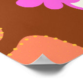 Retro Illustrated Floral Wall Art Poster (Ecke)