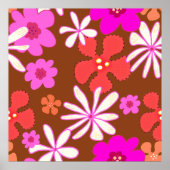 Retro Illustrated Floral Wall Art Poster (Vorne)