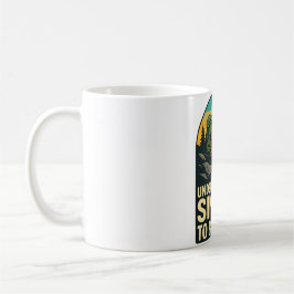 Retro-Illustration für Abenteuer-Wanderungen Kaffeetasse