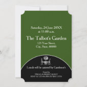 Retro Illustration Gardeners Tree Family Wiederseh Einladung (Rückseite)