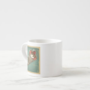Retro-Illustration von Eiscreme Espressotasse