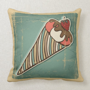 Retro-Illustration von Eiscreme Kissen