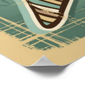 Retro-Illustration von Eiscreme Poster (Ecke)