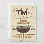 Retro Illustriert Espresso Martini Geburtstag Einladung (Vorderseite)