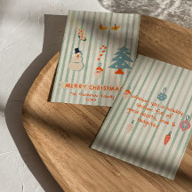 Retro Illustriert farbenfrohe Weihnachten Non-Foto