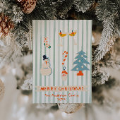 Retro Illustriert farbenfrohe Weihnachten Non-Foto