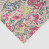 Retro Illustriertes Blumenmuster Seidenpapier (Ausschnitt)