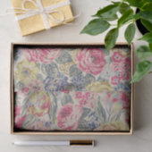 Retro Illustriertes Blumenmuster Seidenpapier (Geschenk)