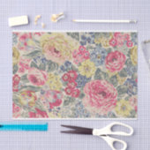 Retro Illustriertes Blumenmuster Seidenpapier (Handwerk)
