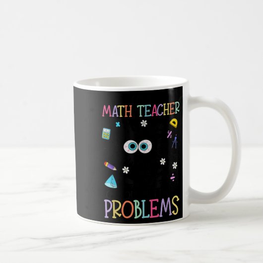 Retro I'm A Math Teacher Of Course I Have Problems Kaffeetasse (Rechts)
