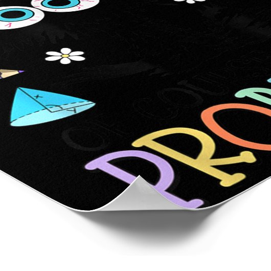 Retro I'm A Math Teacher Of Course I Have Problems Poster (Ecke)