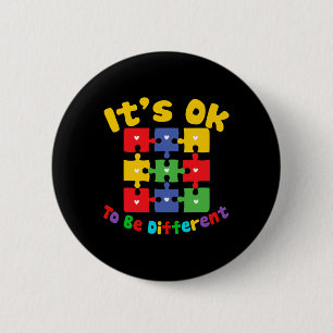 Retro im April tragen wir blaue Puzzle Autismus Aw Button