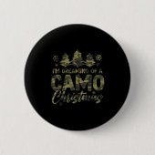 Retro I'm Dreaming Of A Camo Christmas Camouflage Button (Vorderseite)