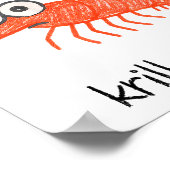 Retro Im Going To Krill Myself Shrimp Funny Ocean  Poster (Ecke)