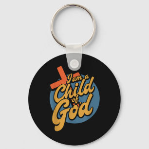 Retro Im Kind Gottes, Jesus Kreuz Christlicher Lie Schlüsselanhänger