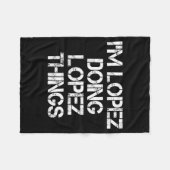 Retro Im Lopez Doing Lopez Things Quote Funny  Fleecedecke (Vorderseite (Horizontal))