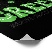 Retro im Mai tragen wir grünes Bewusstsein für psy Poster (Ecke)