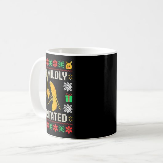 Retro I'm Mildly Irritated Marcus The Worm Christm Kaffeetasse (Vorderseite Links)