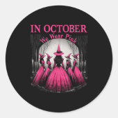 Retro im Oktober tragen wir NK Hexenkrebs Aw Runder Aufkleber (Vorderseite)