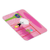Retro im rosa flexiblen Magnet (Rechte Seite)