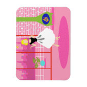 Retro im rosa flexiblen Magnet (Vertikal)