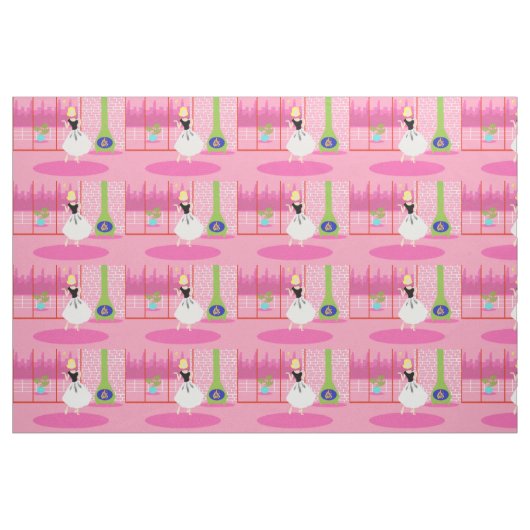 Retro im rosa Gewebe Stoff (Yard (91,4 cm))