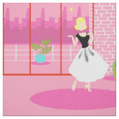 Retro im rosa Gewebe Stoff (Muster)