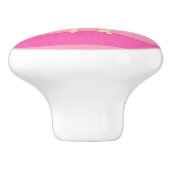 Retro im rosa Knopf Keramikknauf (Seitenansicht)