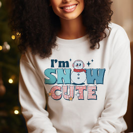 Retro I'm Snow Niedlich Winter Snowman Sweatshirt