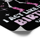 Retro I'm So Depressed I Act Like It's My Birthday Poster (Ecke)