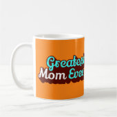 Retro im Stil der 70er Jahre Beste Mama aller Zeit Kaffeetasse (Links)