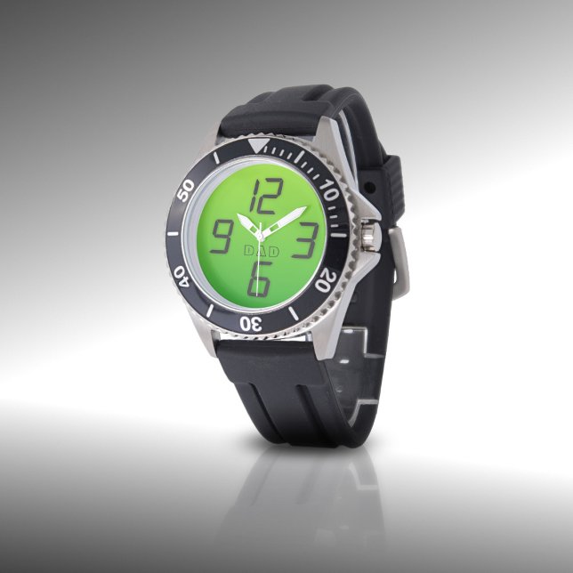 Retro-Imitat Digitaler Vater Mit Monogramm Uhr (Von Creator hochgeladen)