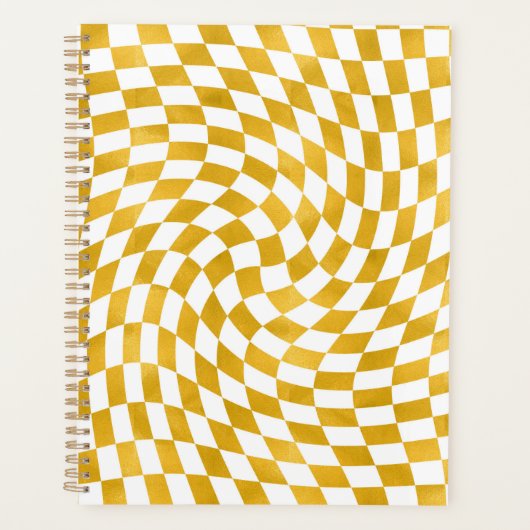 Retro-Imitate Gold Foil-Karo verschleiert Checkerb Planer (Vorderseite)