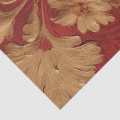 Retro-Imitate Gold Viktorianische Ornament Bordeau Seidenpapier (Detail)