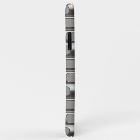 Retro-Imitate Industriegittermuster aus Edelstahl Case-Mate iPhone Hülle (Hinten/Rechts)