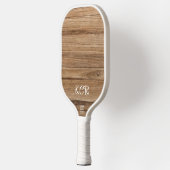 Retro Imitate Oak Wood Pattern Initial Offiziell U Pickleball Schläger (Links)