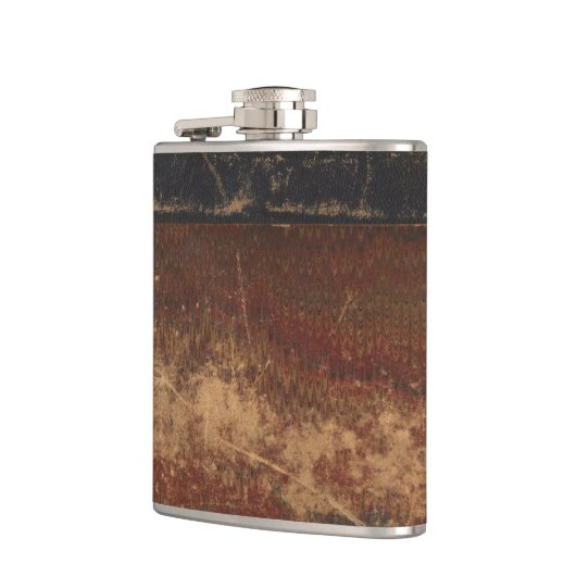 Retro Imitatleder, Blicke alt, verkratzt u. Flachmann (Links)