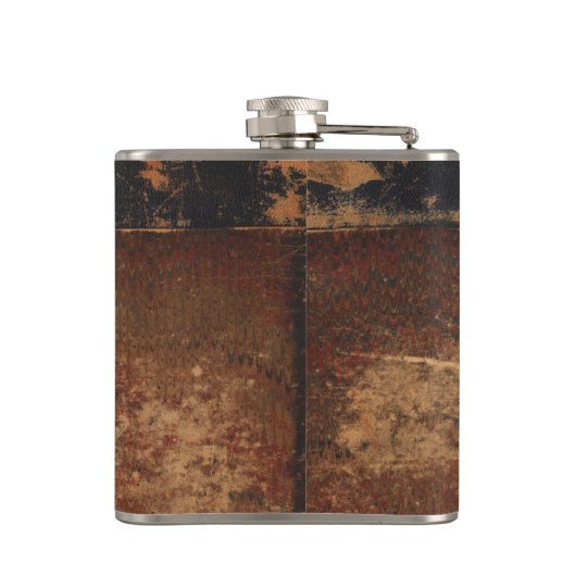 Retro Imitatleder, Blicke alt, verkratzt u. Flachmann (Rückseite)