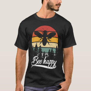 Retro-Imkerei Natur Bienenstock Waben Insekt Biene T-Shirt